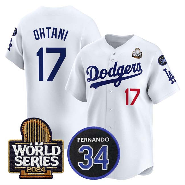 Custom #17 White 2024 LAD Baseball Shirt Top