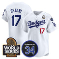 Custom #17 White 2024 LAD Baseball Shirt Top