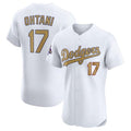Custom #17 White 2025 LAD Baseball Shirt Top