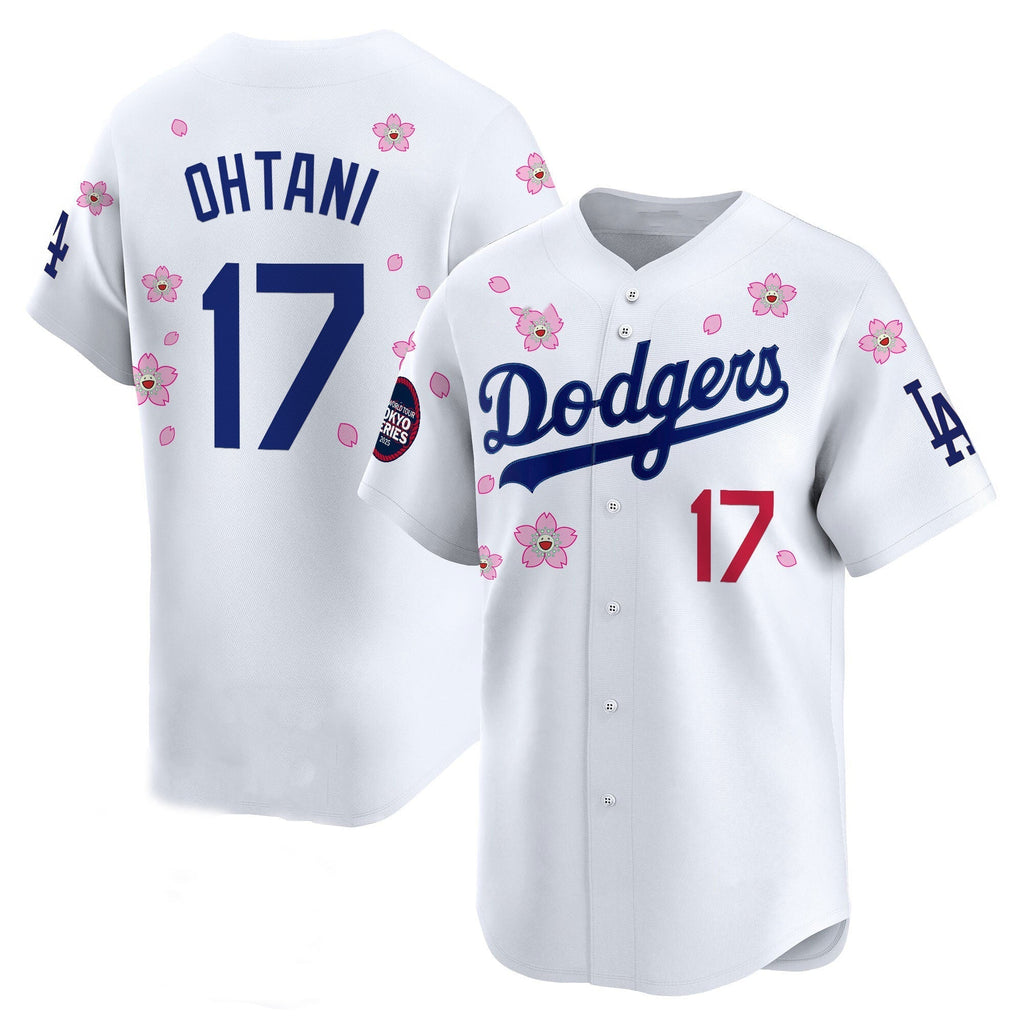 Custom #17 White 2025 LAD Baseball Shirt Top