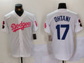 Custom #17 White LAD Baseball Shirt Top