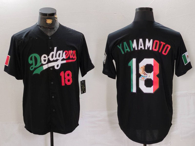 Custom #18 Black LAD Baseball Shirt Top