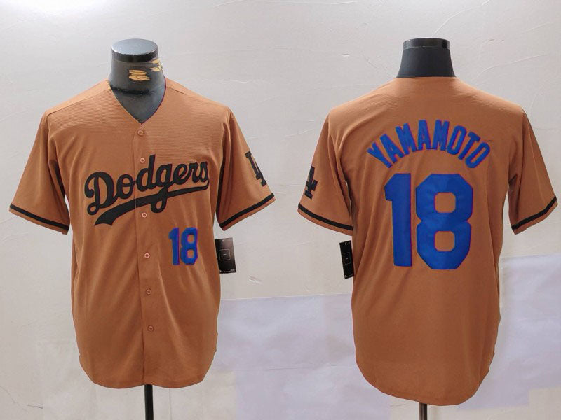Custom #18 Olive LAD Baseball Shirt Top