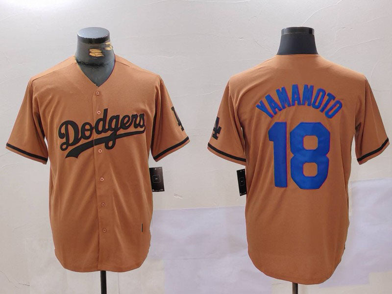 Custom #18 Olive LAD Baseball Shirt Top