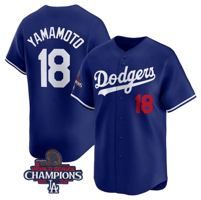 Custom #18 2024 World Series Champions LAD Baseball Shirt Top