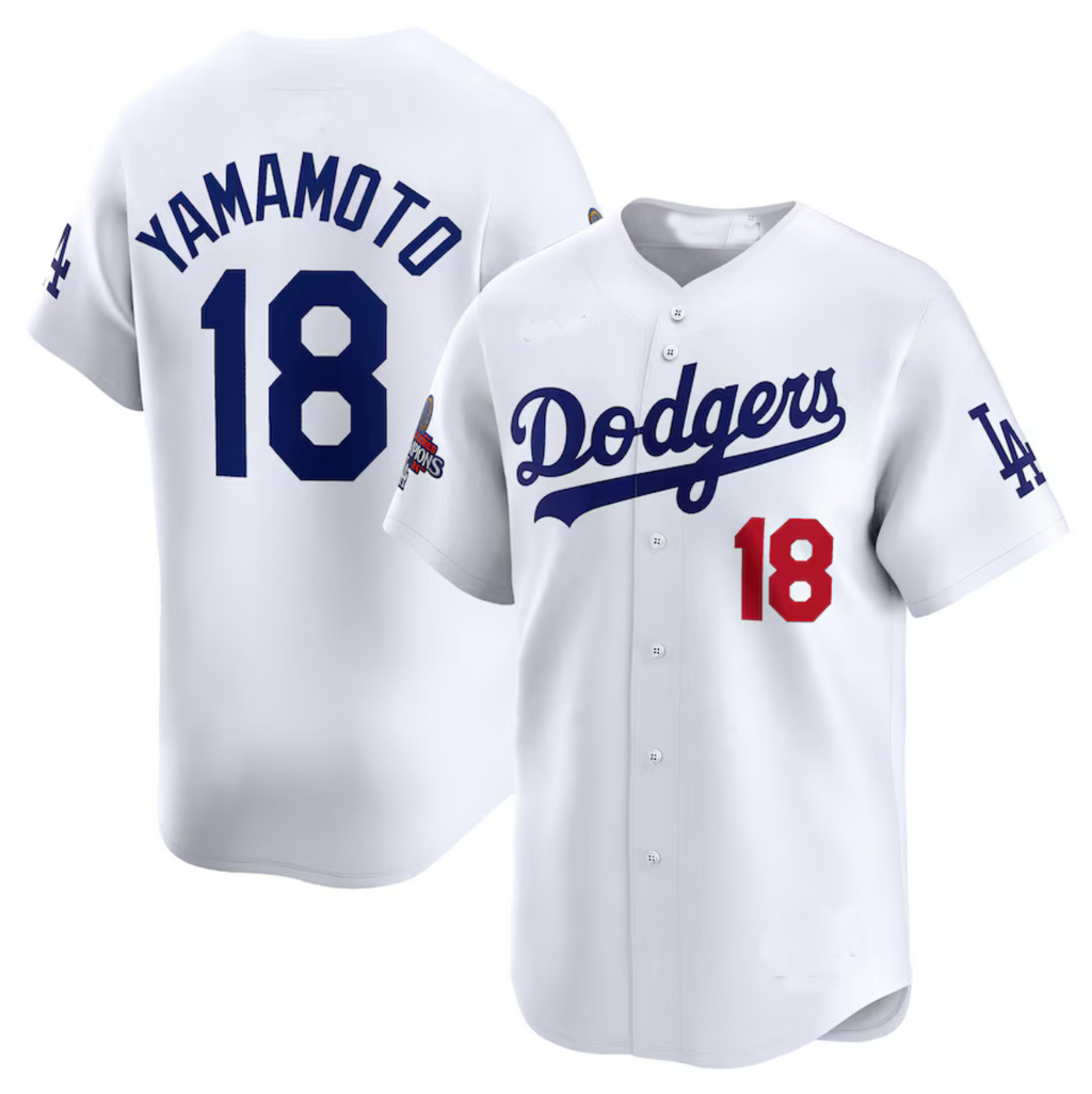 Custom #18 White 2024 World Series Champions LAD Baseball Shirt Top