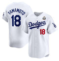 Custom #18 White 2024 LAD Baseball Shirt Top