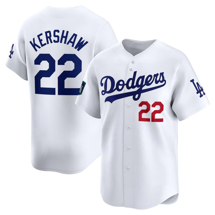 Custom #22 White 2024 LAD Baseball Shirt Top