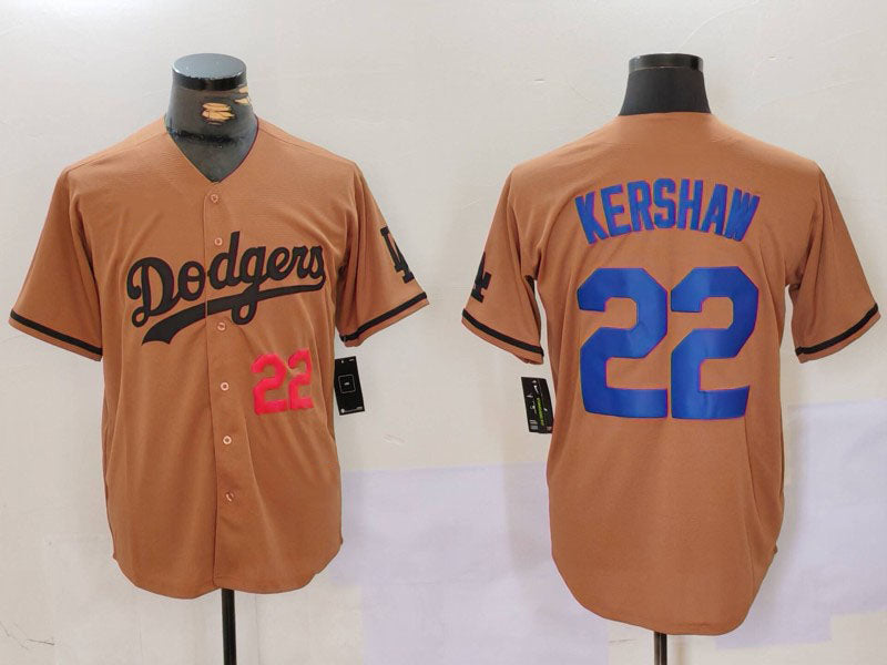 Custom #22 Olive LAD Baseball Shirt Top