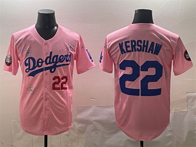 Custom #22 Pink 2025 LAD Baseball Shirt Top