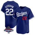Custom #22 2024 World Series Champions LAD Baseball Shirt Top