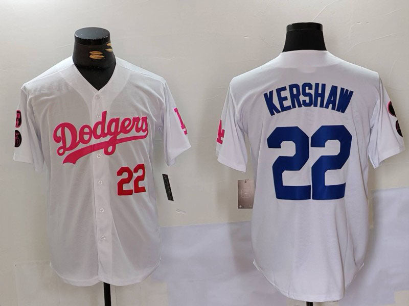 Custom #22 White LAD Baseball Shirt Top