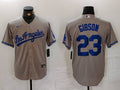 Custom #23 Grey LAD Baseball Shirt Top