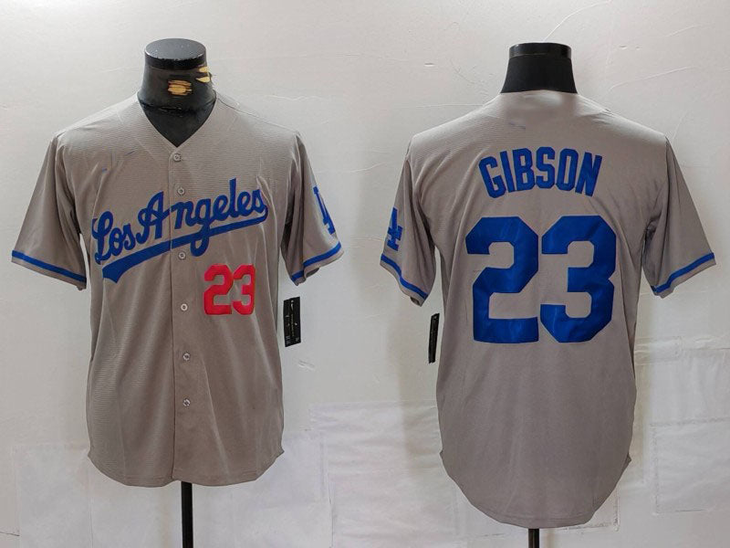 Custom #23 Grey LAD Baseball Shirt Top