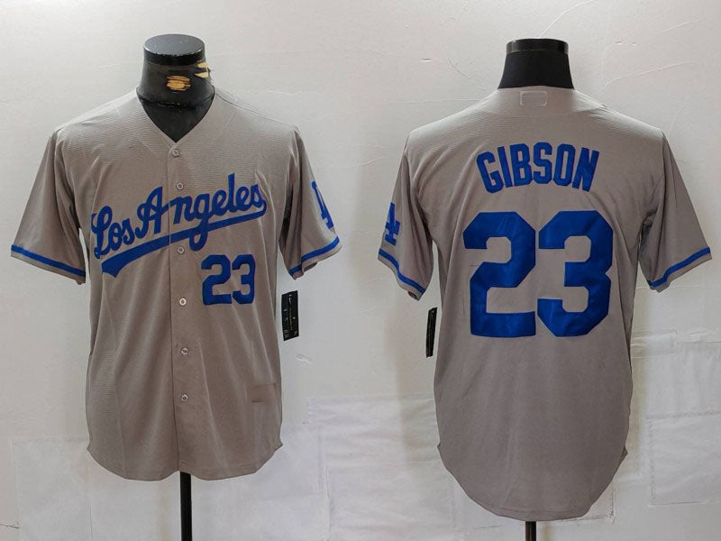 Custom #23 Grey LAD Baseball Shirt Top