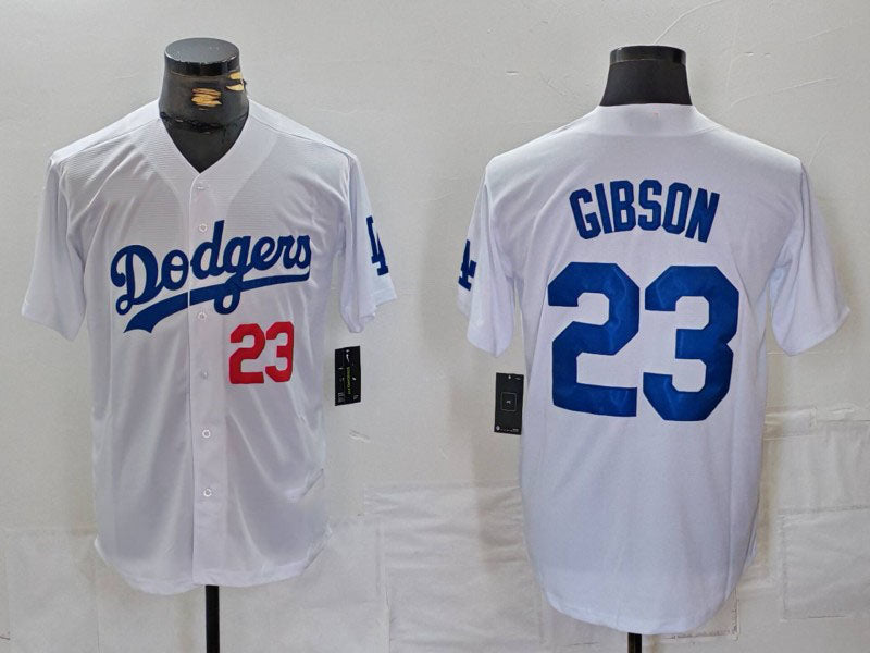 Custom #23 White LAD Baseball Shirt Top