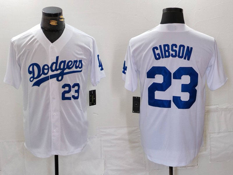 Custom #23 White LAD Baseball Shirt Top