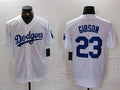 Custom #23 White LAD Baseball Shirt Top
