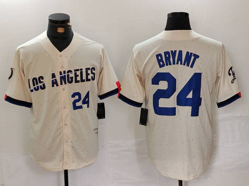 Custom #24 Cream 2024 City Connect LAD Baseball Shirt Top