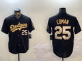 Custom #25 Black LAD Baseball Shirt Top