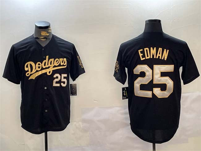 Custom #25 Black LAD Baseball Shirt Top