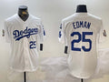 Custom #25 White 2024 LAD Baseball Shirt Top