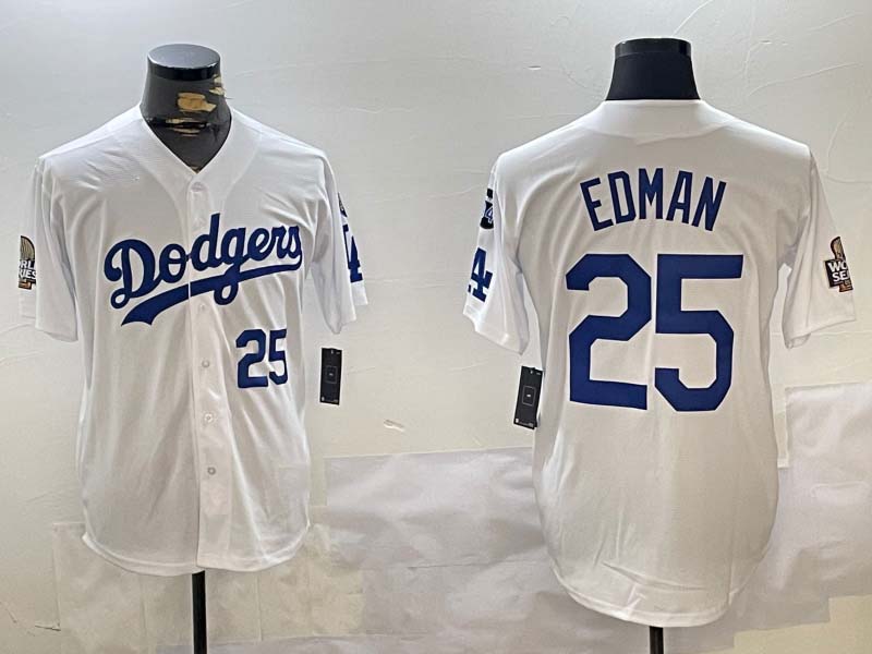 Custom #25 White 2024 LAD Baseball Shirt Top