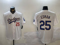 Custom #25 White LAD Baseball Shirt Top