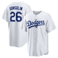 Custom #26 White LAD Baseball Shirt Top