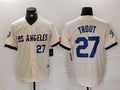 Custom #27 Cream 2024 City Connect LAD Baseball Shirt Top