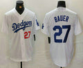 Custom #27 White LAD Baseball Shirt Top