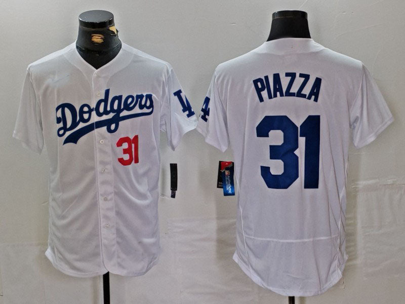 Custom #31 White LAD Baseball Shirt Top