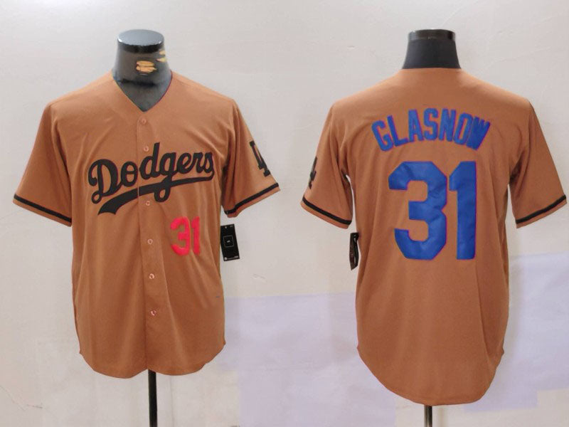 Custom #31 Olive LAD Baseball Shirt Top