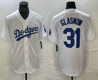 Custom #31 White LAD Baseball Shirt Top