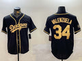 Custom #34 Black LAD Baseball Shirt Top