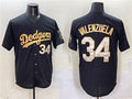 Custom #34 Black LAD Baseball Shirt Top