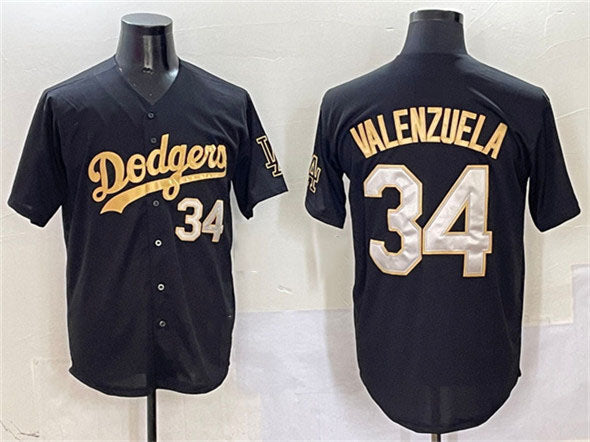Custom #34 Black LAD Baseball Shirt Top