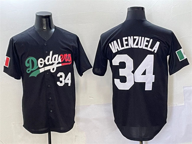 Custom #34 Black LAD Baseball Shirt Top