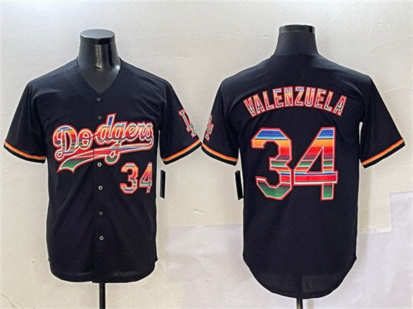 Custom #34 Black LAD Baseball Shirt Top