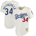Custom #34 Cream LAD Baseball Shirt Top