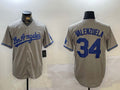 Custom #34 Grey LAD Baseball Shirt Top