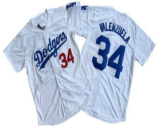 Custom #34 White LAD Baseball Shirt Top