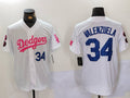 Custom #34 White LAD Baseball Shirt Top