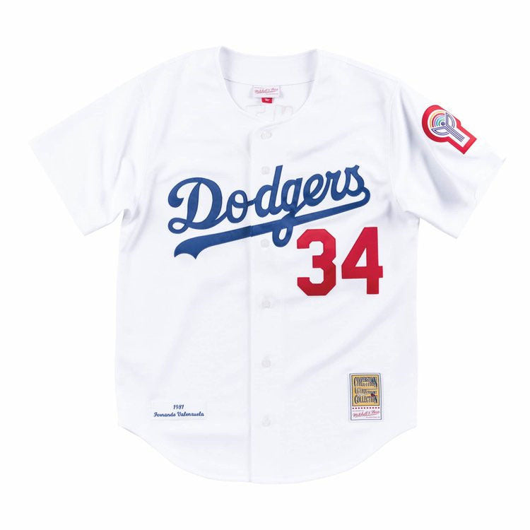 Custom #34 White LAD Baseball Shirt Top