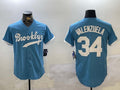 Custom #34 Blue LAD Baseball Shirt Top