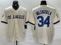 Custom #34 Cream LAD Baseball Shirt Top