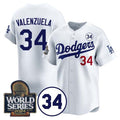 Custom #34 White 2024 LAD Baseball Shirt Top