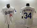 Custom #34 White 2024 LAD Baseball Shirt Top