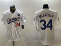 Custom #34 White 2024 LAD Baseball Shirt Top