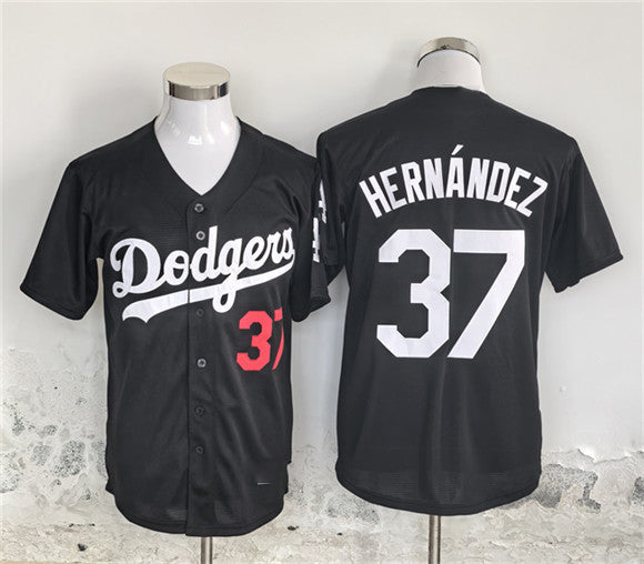 Custom #37 Black LAD Baseball Shirt Top